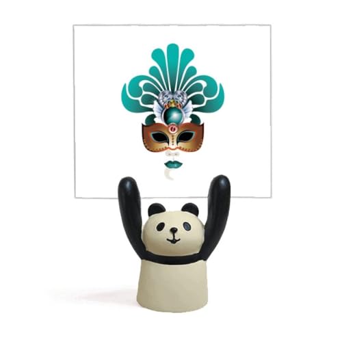 Porte-mémo tête cyan panda support mémo cartoon animal et décoration