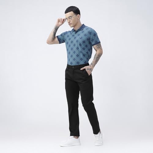 Image of BASICS Premium Cotton Stretch Formal Trousers for Men | Office Pants
