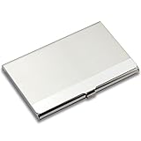 Business Card Holder - Stainless Steel Business Card Case For Men & Women - Keep Business Cards in Immaculate Condition.Stylish Unique Pocket Sized Personal Name Case or Wallet.(Matte/Mirror)