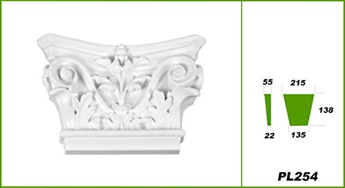 Pilastres en polyuréthane schöner Wohnen PL253 avec stucco blanc premium