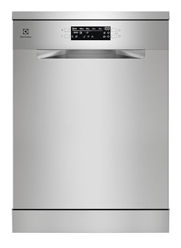 Electrolux ESA48400SX - Lavavajillas Serie 300 AirDry 60 cm, 14 lugares, clase C, tecnología Air Dry, QuickLift, programa MachineCare para limpiar el lavavajillas