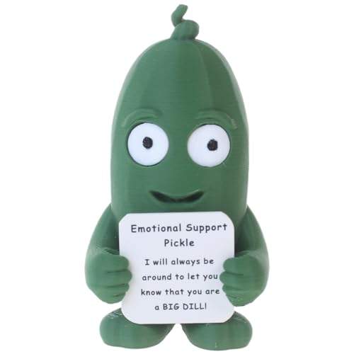 Infmetry Emotional Support Pickle Nuggets Cucumber Ornament Positive Cute Funny Gifts 3D Printed
