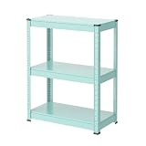 Umimileラック スチールラック 幅60cm 3段 耐荷重120kg/段 メタルラック (幅60×奥行30×高さ80cm, ブルー)