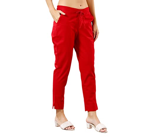 Image of TRASA Ultra Soft Cotton Regular and Plus 8 Colour Cotton Pants for Womens and Girls - Available Sizes : M,L,XL,2XL,3XL,4XL,5XL