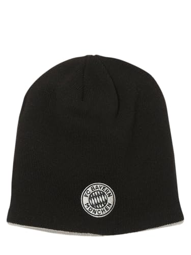 FC Bayern München Wendemütze I Strickmütze I Beanie I Erwachsene I Schwarz/Grau