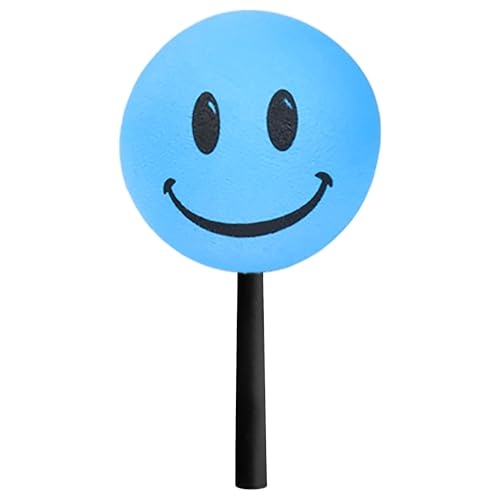 Tenna Tops Blue Happy Smiley Face Car Antenna Ball Auto Accessory - Fits Thick Fat Style Antenna