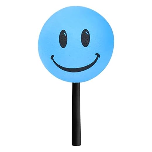 Tenna Tops Happy Smiley Face Car Antenna Ball/Auto Dashboard Accessory (Fits Fat Stubby Style Antenna) (Baby Blue)