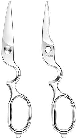 LIVINGO Kitchen Forged Shears Heavy Duty, Come Apart Ultra Sharp Multi-Purpose Stainless Steel Utility Scissors for Poultry, Food, Meat, Cooking, Bottle Opener, Nut Cracker 8.5 Inch, Dishwasher Safe
