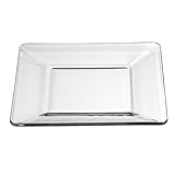 Libbey Crisa Tempo Square Salad/Dessert Plate, 8-Inch , Box of 12, Clear