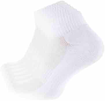 STARK SOUL Lot de 6 paires de chaussettes de sport pour homme et femme - Avec semelle en éponge - Blanc - Noir - Gris, Blanc., 43-46 EU