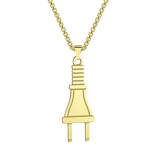 Collier Pendentif électrique en Acier idéal au quotidien pour un style Hip Hop affirmé