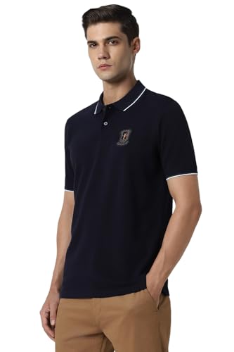 Image of Peter England Men's Cotton Blend Regular Fit T-Shirt