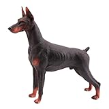 SUPVOX Statue de Chien Doberman Figurine Réaliste pour Décoration de Bureau et Ornement Marron