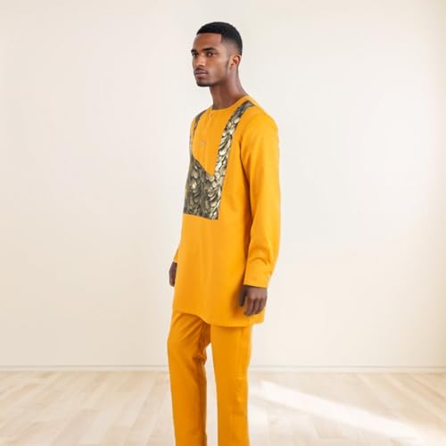 Dashiki Men African Clothes Plus Size Shirts and Pants 2 Piece Set Ankara Attire Tribal Outfits4