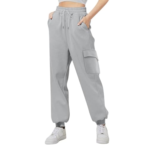Kids Girls Sweatpants Solid Casual Elastic Waist Straight Leg Trousers 𝗗rawstring Joggers Pants with Pocket