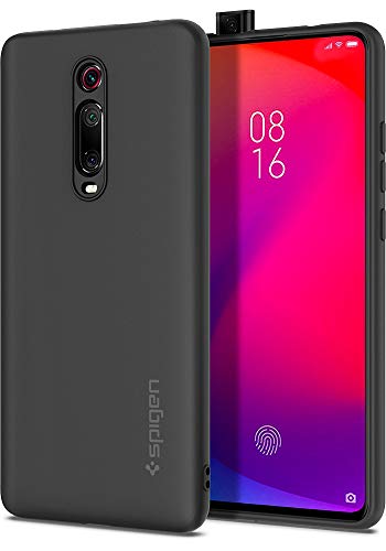 Spigen, Funda para Xiaomi Mi 9T/ Mi 9T Pro [Silicone Fit] Suave, Ultra Delgado, Antirayaduras, Parachoques Reforzado, Anti Huellas Dactilares - [Charcoal] S53CS27419