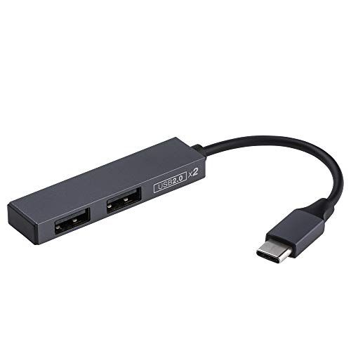 Digio2 USB Type-C ハブ Type-A USB2.0 2ポート UH-C2482GY
