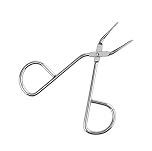 Professional Stainless Steel Eyebrow Tweezer Scissor Shaped Eyebrow Nose Hair Clip Tweezer Remover Flat Tip Tweezers Facial Hair Scissor Beauty Tools for Women and Men (Silver)