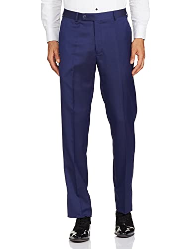 Image of Raymond Wool Blend Men's Full Sleeve Contemporary FIT Dark Blue Formal Suit