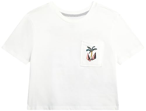 Image of Volcom Girls Shirts - Casual Crewneck Short Sleeve Graphic Tee Trendy Tops - Breathable Girls Summer Clothes