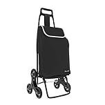 Leonardo - trolley per la spesa, carrello per la spesa con Tre Ruote Girevoli Saliscale, Trolley Portaspesa con chiusura a strappo, borsa Rimovibile.