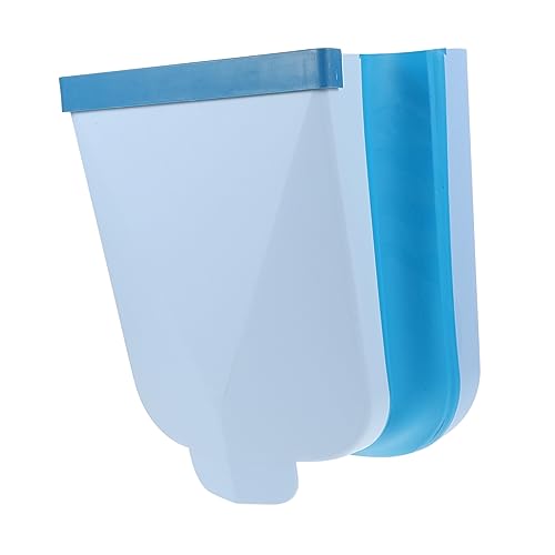 Basurero plegable rectangular azul para pared miniatura 1