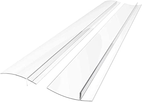 Linda’s Essentials Silicone Stove Gap Covers (2 Pack), Heat Resistant Oven Gap Filler Seals Gaps Between Stovetop and Counter, Easy to Clean Stove Gap Guard (30 Inches, Clear)