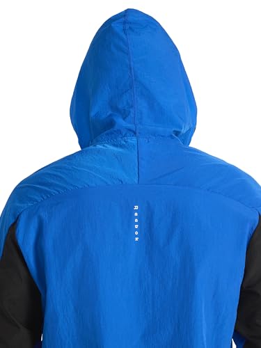 Image of Reebok Men's Running Woven Wind Jacket, Standard Fit, Lightweight Nylon Fabric