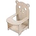 HANABASS Mini Wooden Hamster Chair with Tray Small Pet Feeding Highchair Lightweight Habitat Furniture for Hamsters Guinea Pigs Chinchillas 4.52X3.93X6.69 Inches