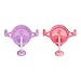 Munchkin® Any Angle™ Weighted Straw Trainer Cup with Click Lock™ Lid, 7 Ounce, 2 Pack, Pink/Purple