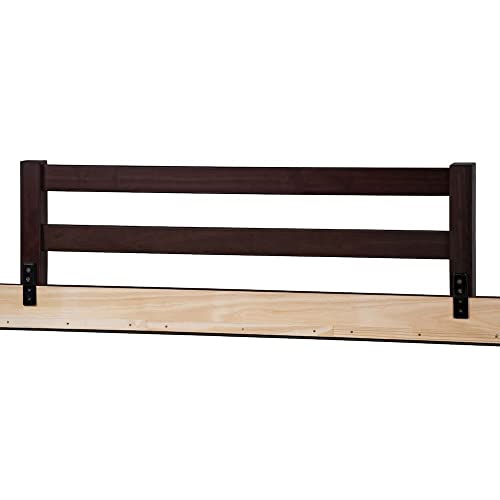 Image of Safety Guard Rail for Baby, Kids, and Children - Solid Wood Safety Bed Rail for Toddlers - Easy Installation - Premium Protection for Bunk, Twin, Full, Queen and King Size Beds - (Harvest Brown)