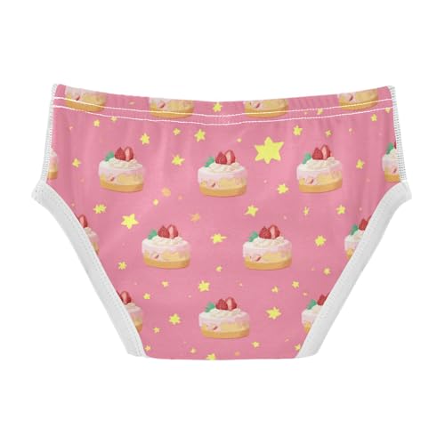 Wusikd Strawberry Boys' Underwear Cotton Cakes Pink Boys Briefs Soft Toddler Underwear 2T2