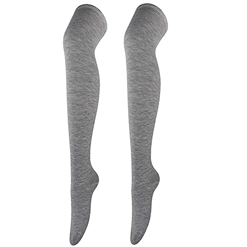 Medias de algodón elástico para mujer, gris, Altoa única