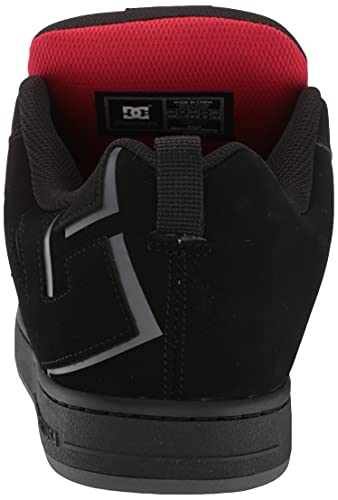 DC Men's Court Graffik Casual Skate Shoes, Black/RED, 103