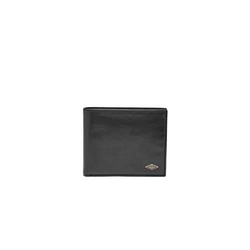 Fossil Brieftasche für Männer Ryan, Leder Bifold schwarz 11,4 cm L x 2,5 cm B x 9,5 cm H ML3736001