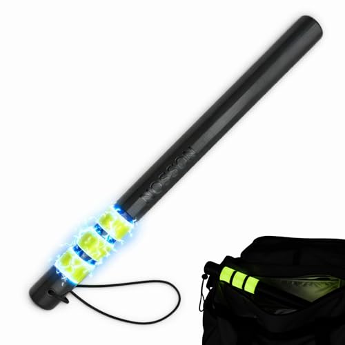 NOSSON STORE Tire Thumper Baton – Solid Wood Tire Inspection Tool & Self-Defense with Non-Slip Grip – 17.7 Inch (Glows in The Dark)