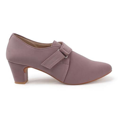 Image of Stylish Comfortable Block Pump Heels Perfect for Winter, Elegant Party Black and Brown Sandals for Womens & Girls