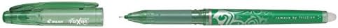 Pilot Frixion Point Erasable Rollerball 0.5mm Tip - 2 Blue/2 Black/1 Green, Pack of 5