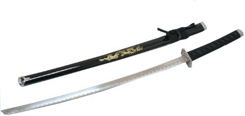 Lastworld 40" Black Stainless Steel Blade. Samurai Sword Ninja/Stand