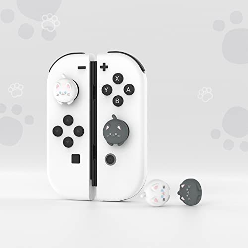Playvital Joystick Caps For Nintendo Switch, Thumbstick Caps For Switch Lite, Analog Cover For Switch Oled Joycon Thumb Grip Caps For Switch & Switch Lite & Switch Oled - Cutie Kitty #TOP4