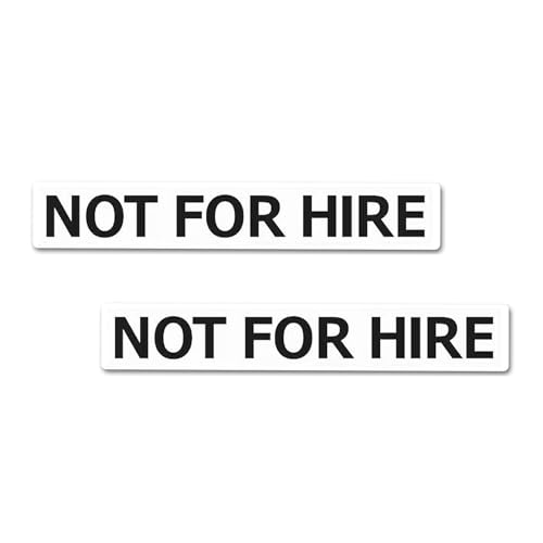 2-Pack Not for Hire Magnets Magnetic Sticker | 3.5 Inch by 21 Inch | US DOT Requirements | For Truck & Van | Black on White