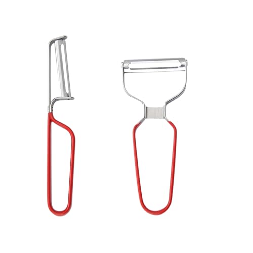 2 Stück Spargelschäler, Edelstahl Universal Peeler Set, Y & I-Förmiges Peeler mit Pendelklinge, für Kartoffeln Karotten Gemüse Obst (red) 2 Stück Spargelschäler, Edelstahl Universal Peeler Set, Y & I-Förmiges Peeler mit Pendelklinge, für Kartoffeln Karotten Gemüse Obst (red)