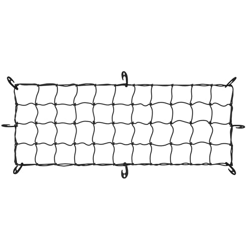 ARKSEN 51" x 19" Heavy Duty Tangle-Free Nylon Cargo Net(4.7" x 4.7" Mesh), Universal Bungee Net for Pickup, Trucks, SUV, Roof Racks, and Travel Luggag