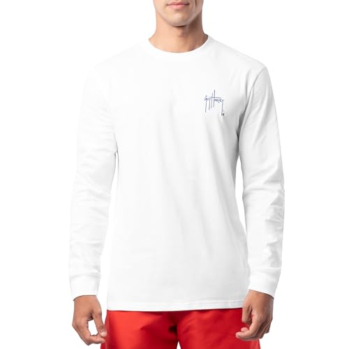 Guy Harvey Men’s Long Sleeve Lightweight Cotton Fishing Graphic T-Shirt2
