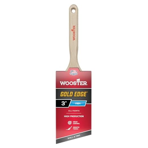 Wooster 5231-3 Series 5231 3" Gold Edge Angle Brush, 3 Inch