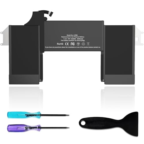 Image of A1965 Laptop Battery Replacement for MacBook Air 13 inch Retina (2018 2019, Early 2020) EMC 3184 3302 MRE82 MRE92 MVFH2 MWTJ2 MVH22 MacBookAir8,1 8,2 9,1 Series A1932 A2179 11.4 V 55 Wh 4800 mAh