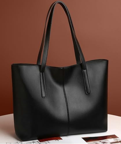 Zipper Tote Bag PU Leather Shoulder Purse for Women Large Casual Handbag Work Dating College2