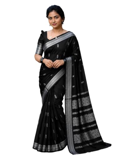 Image of South Cotton Gadwal Saree for Women | Celebrity Inspired Traditional Ethnic Wear | Chettinad & Kalyani Cotton Sarees | Soft Cotton Saree with Blouse Piece