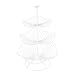 duhe189014 Grande Corbeille A Fruits 3 Étages Assiette De Fruits Corbeille À Fruits en INOX Panier De Rangement sur Pied pour Le Salon Regular