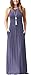 GRECERELLE Women's Sleeveless Racerback Loose Plain Maxi Dresses Casual Long Dresses with Pockets Purple Gray-S